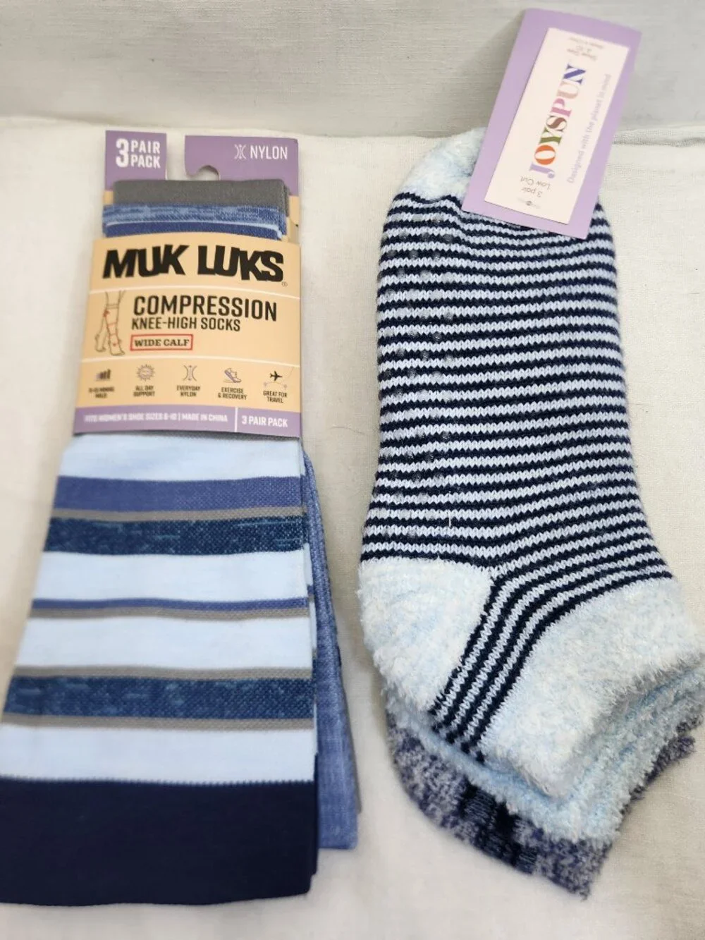NEW Muk Luk Compression Knee High Socks & Joyspun Fuzzy Ankle Socks